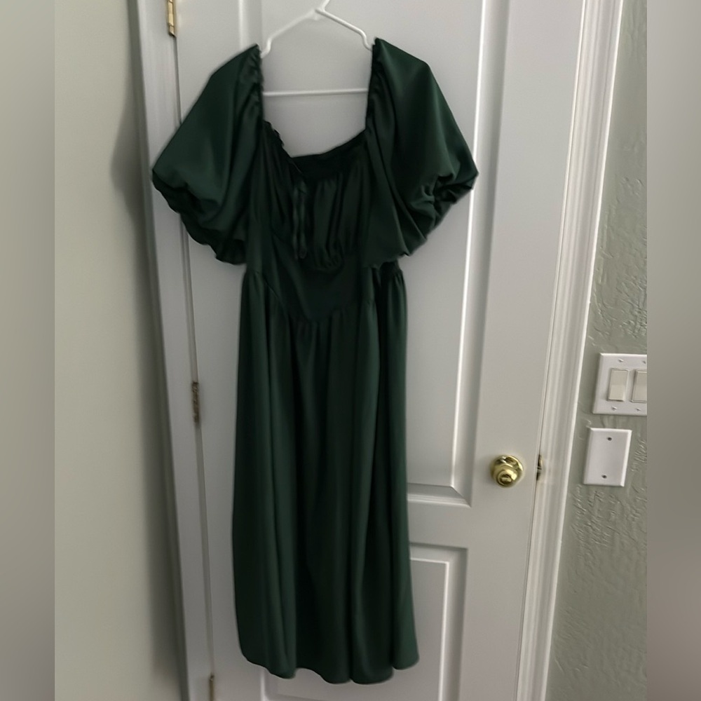 SHEIN Women’s 3x Elegant Green Dress Plus Size Renaissance